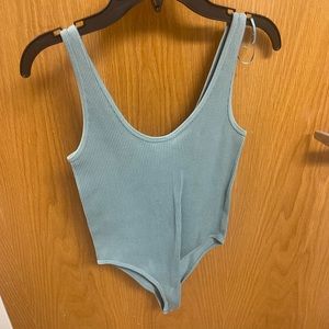 Ribbed sage bodysuit